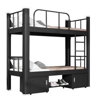 萬達木業【簡易卡扣】#鋼製加厚上下鋪鐵藝床員工宿捨公寓高低床學生寢室上下床批髮 床架 高腳床 鐵床架 雙層床 上下床