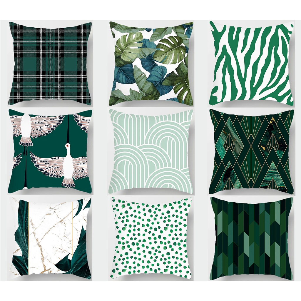 現貨 北歐綠色抱枕套40×4045x4550x5060x60,素色枕頭套,加大靠枕套,短毛絨柔軟靠墊套 XXOO