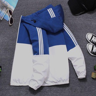 春秋男士外套韓版潮流青少年學生運動上衣服夾克休閒薄款連帽褂子