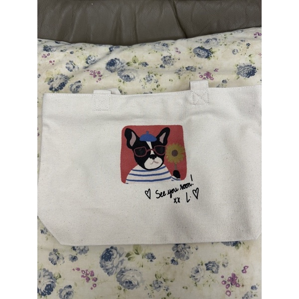 特價！uniqlo 日本 超可愛墨鏡狗圖片 托特包