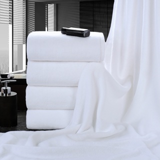 Microfiber plain white adult bath towel (70X140 CM)