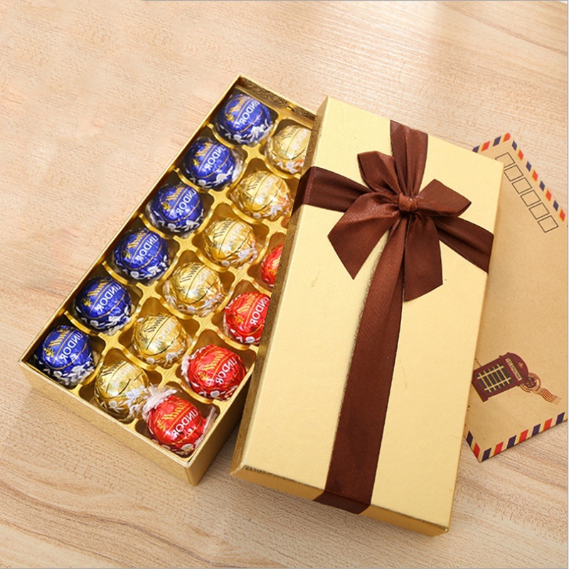 Lindt瑞士蓮巧克力送禮盒裝結婚禮喜糖散裝情人節生日禮物 贈禮袋