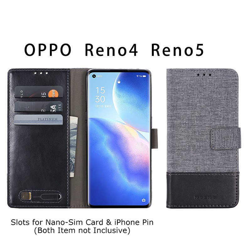 OPPO Reno5Z Reno4 Reno5保護殼磁吸插卡翻蓋皮套Reno4Z Reno5Pro Reno6掀蓋手機殼