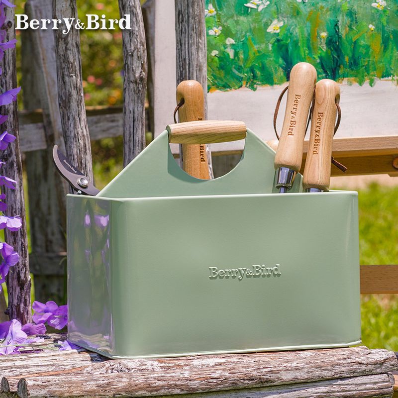 Berry&amp;Bird園藝收納籃家用種花工具箱手提儲藏桌面置物盒戶外露營