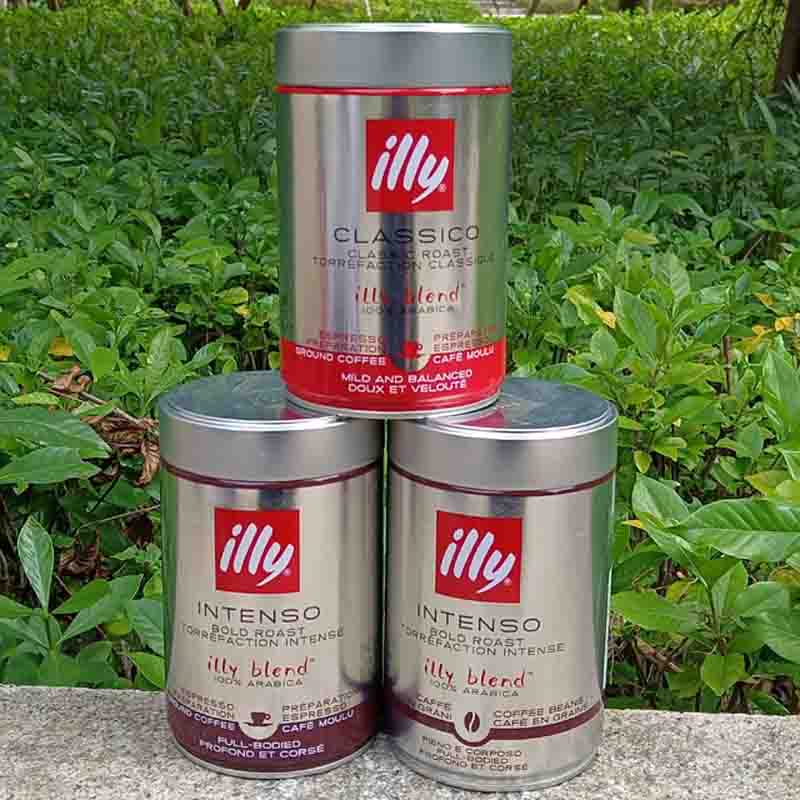 Illy arabica coffee beans意大利中度深度烘焙粉 阿拉比卡咖啡豆