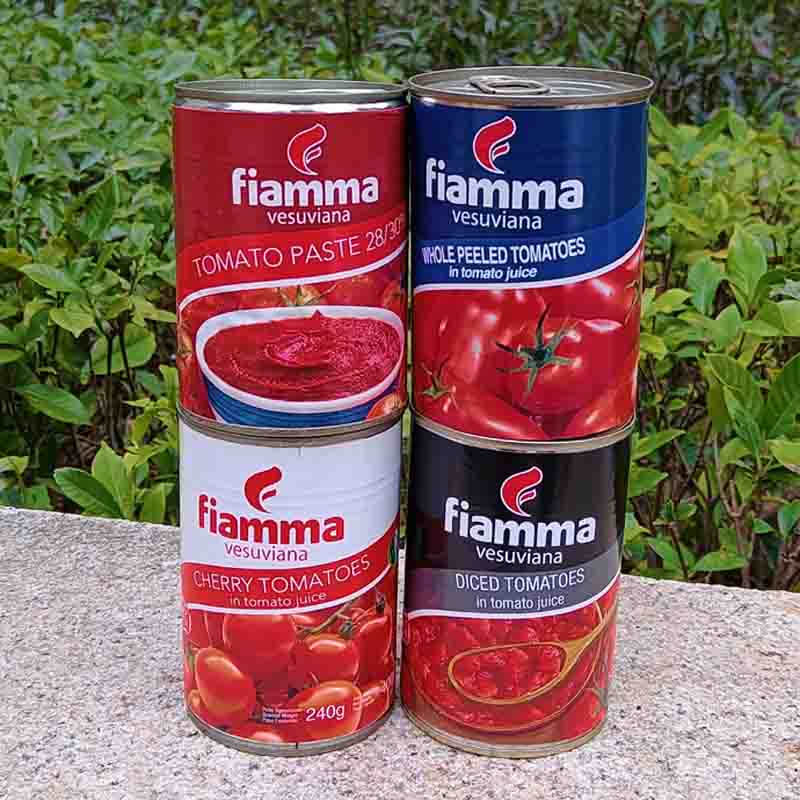 Fiamma dicced tomatoes意大利維拉火山牌去皮番茄碎番茄罐頭400g
