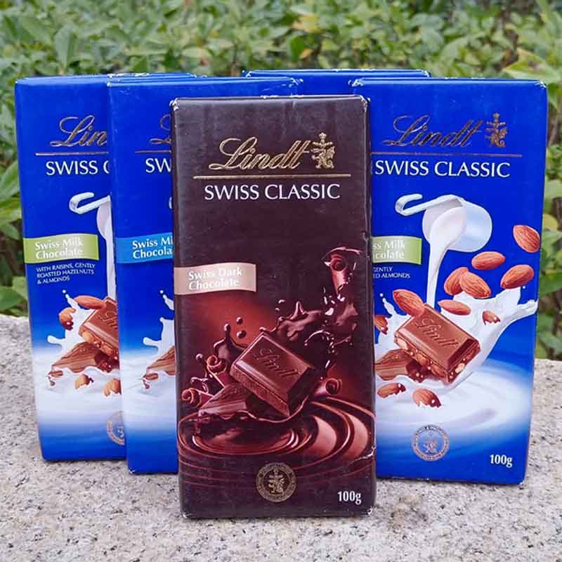 Lindt swiss chocolate 瑞士牛奶果仁巧克力制品瑞士蓮巧克力