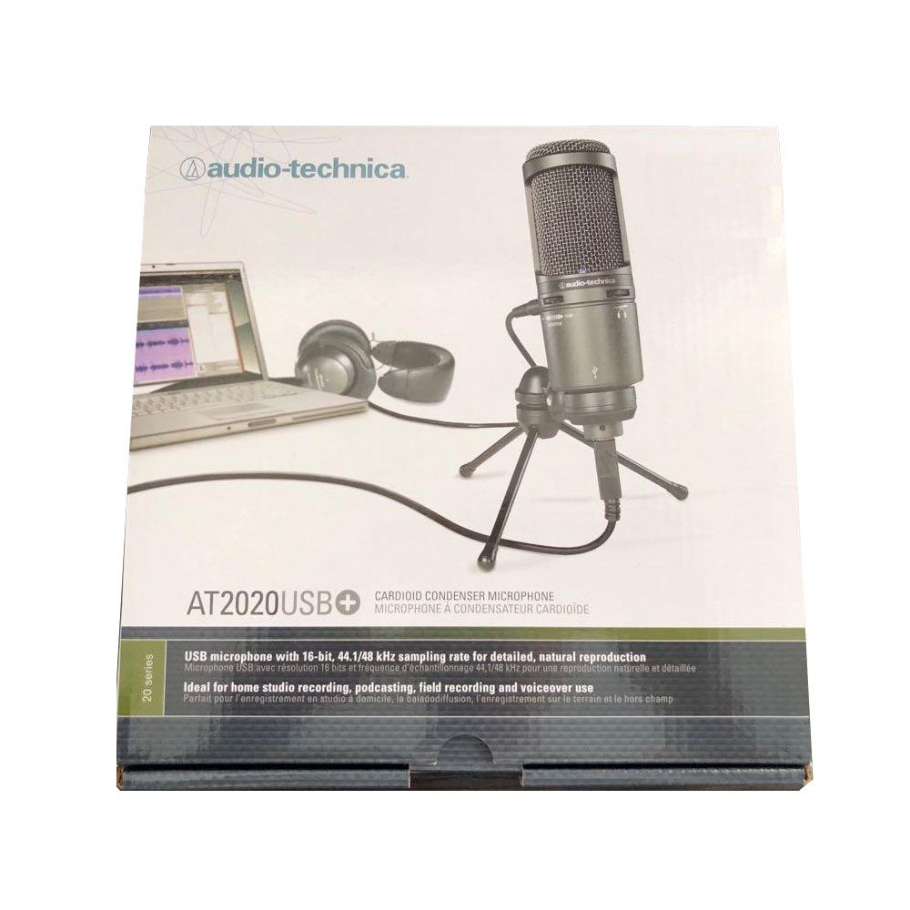 鐵三角 Audio-Technica AT2020USB+ 心形指向性電容式 有線USB 配音麥克風(黑)(平行進口)