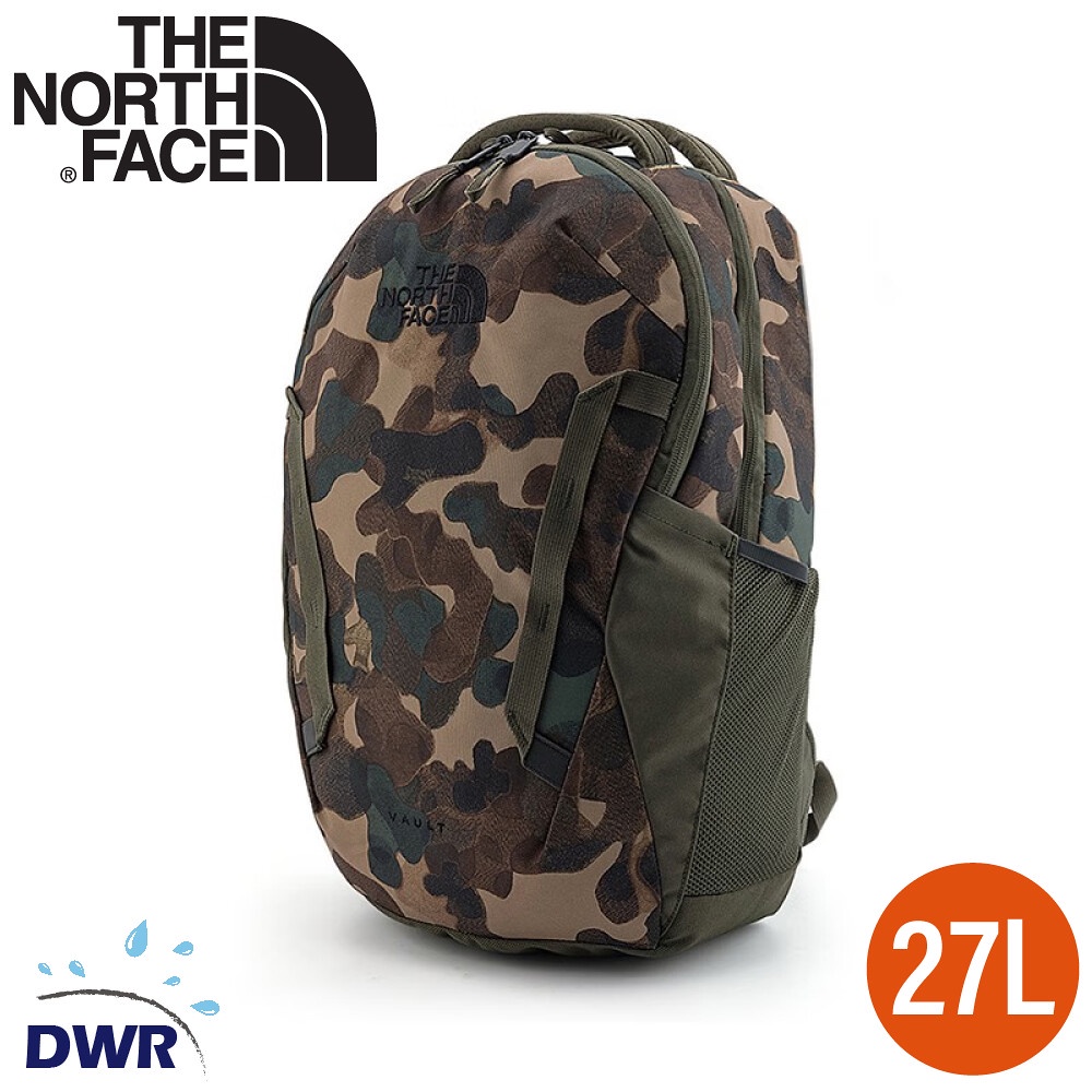 【The North Face 27L 防潑水舒適減壓休閒後背包《迷彩綠》】3VY2/雙肩包/休閒電腦包/學生書包