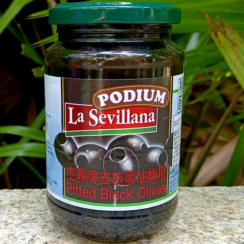 Podium pitted black olives西班牙披薩配料寶鼎牌切片黑橄欖