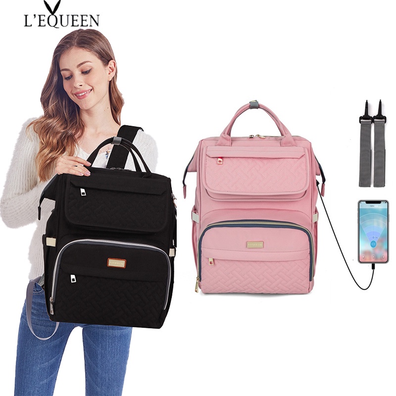 Original Lequeen Maternity Backpack Large Capacity Travel Di