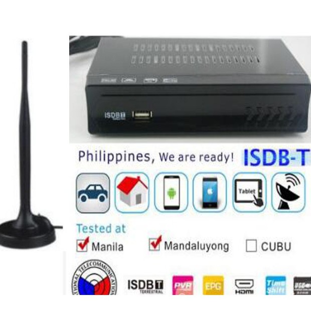 Home ISDB-T Digital TV BOX TV Plus With Antenna