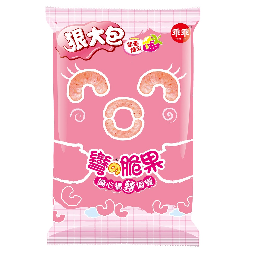 乖乖 彎的脆果-草莓煉乳狠大包 75g【家樂福】