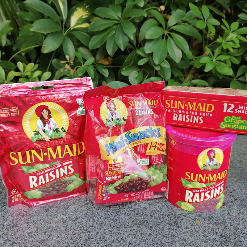 Sun Maid Raisins美國加州寶寶零食小吃陽光少女無籽葡萄干
