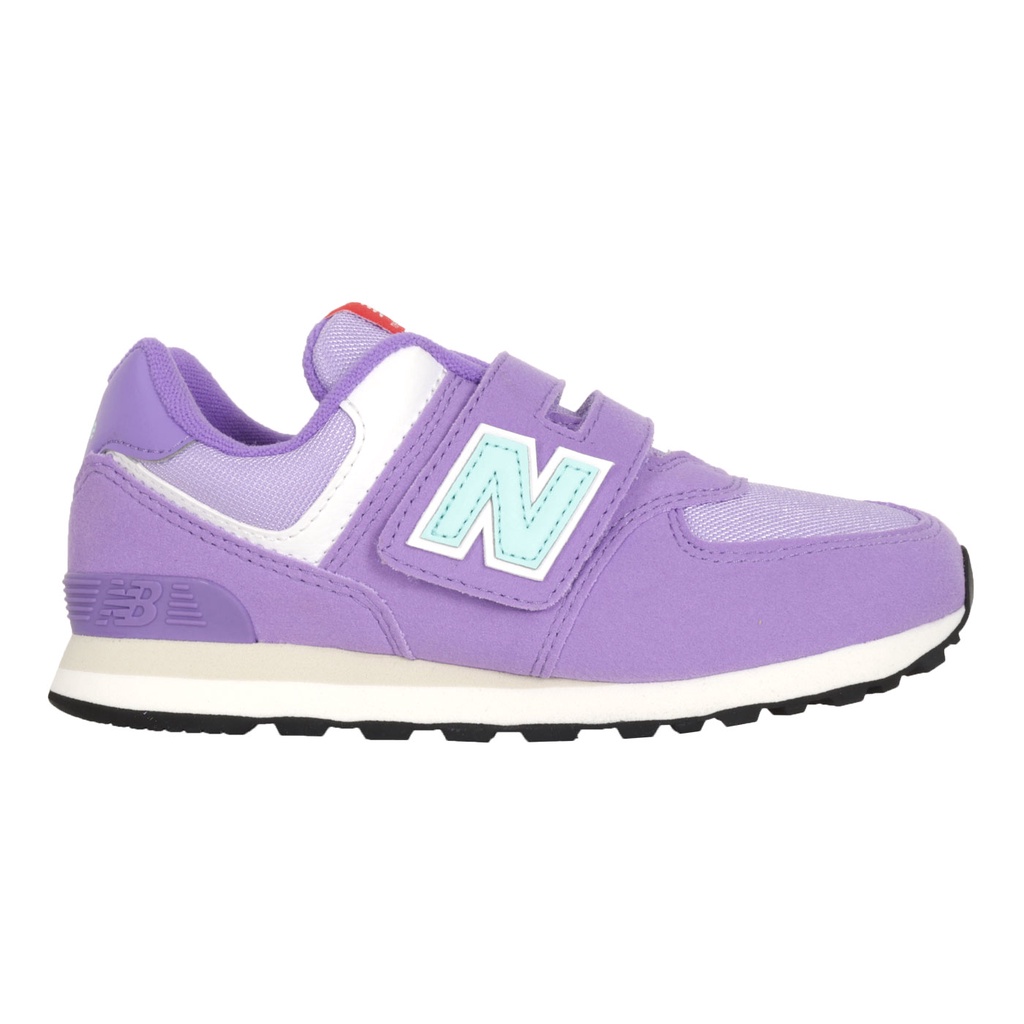 NEW BALANCE 女中童復古慢跑鞋-WIDE( 574系列 N字鞋 NB「PV574HGK」 紫水藍白
