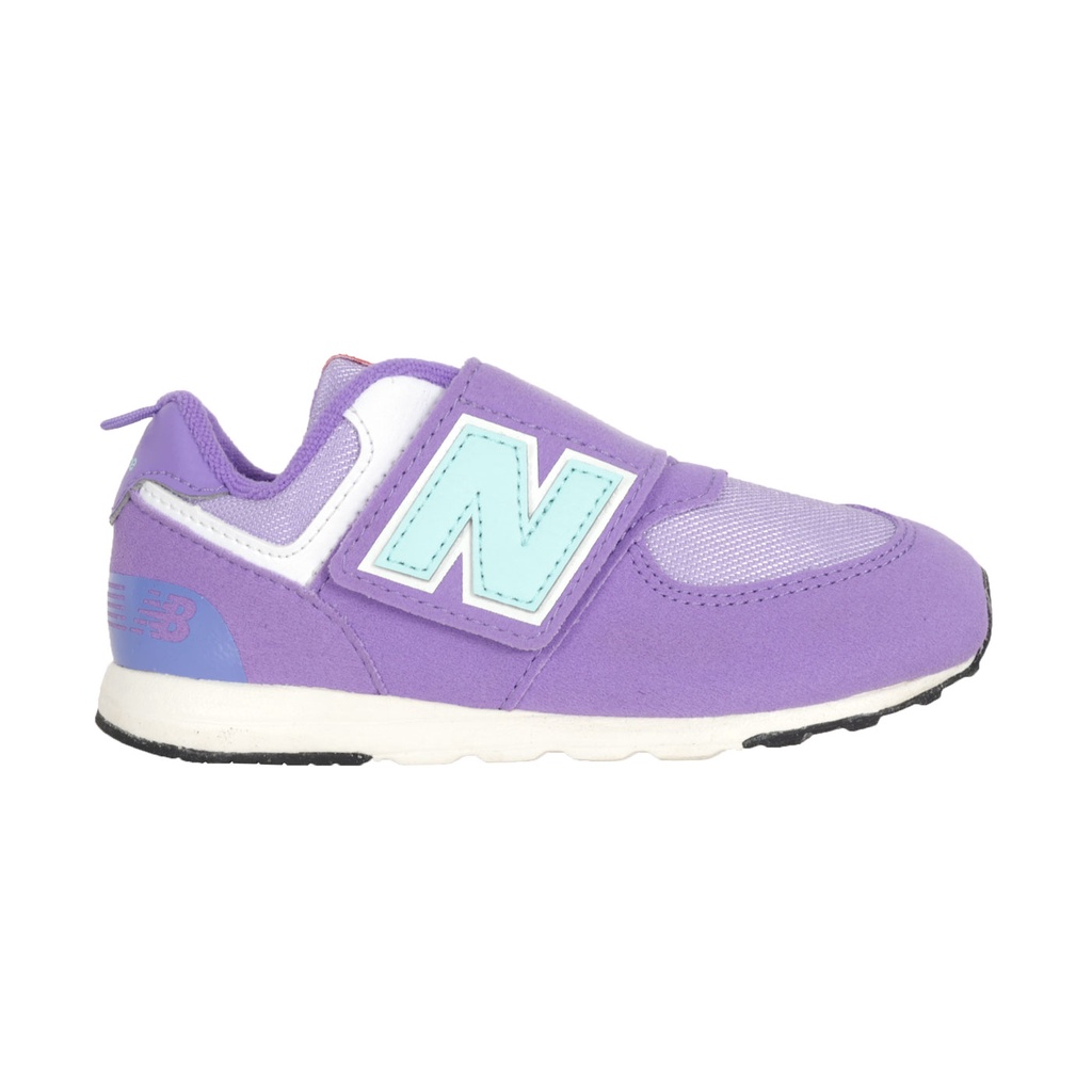 NEW BALANCE 女小童復古慢跑鞋-WIDE( 574系列 N字鞋 寬楦「NW574HGK」 紫水藍白
