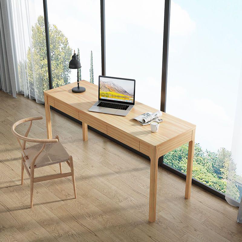 可開發票 廠傢直銷 實木書桌抽屜桌電腦桌長桌窄桌簡約風格 H8JF