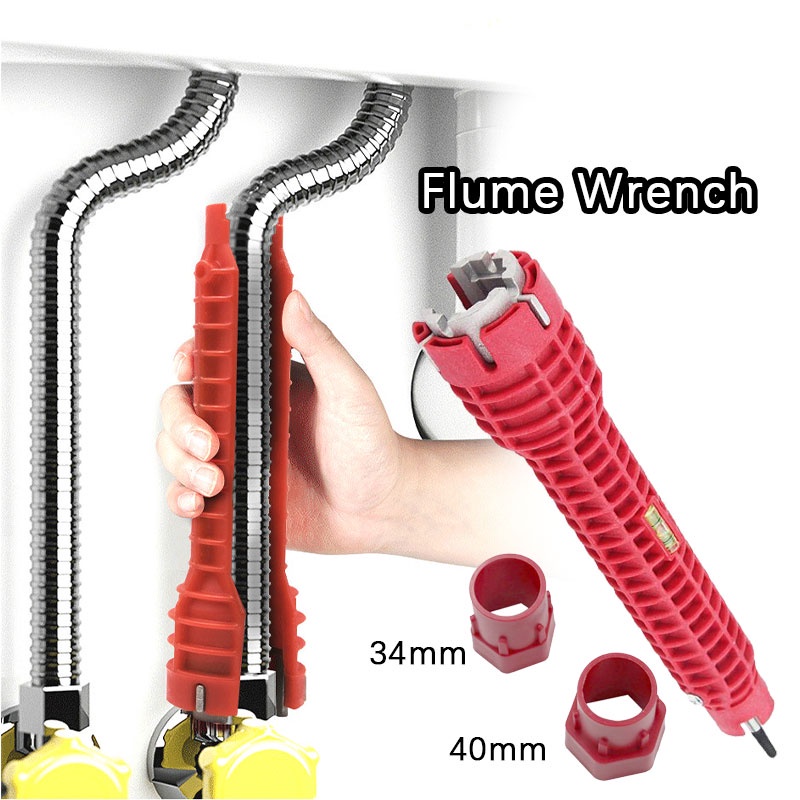 8 In 1 Basin Flume Wrench Faucet Sink Installer Plumbing Too