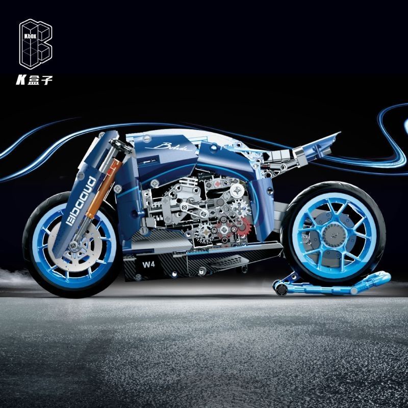 【精選熱銷】布加迪 Bugatti 摩托車機車 科技機械組MOC 拼裝模型 玩具 相容樂高 男生禮物 節日禮物