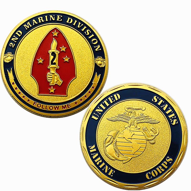 美國海軍徽章擺件鍍金紀念章 把玩擺件小禮品硬幣海盜金幣紀念幣
