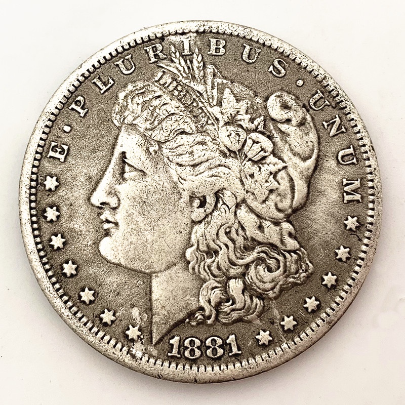 美國摩根1881舊仿古銅銀元幣 收藏飛鷹元錢幣銀幣 硬幣紀念章