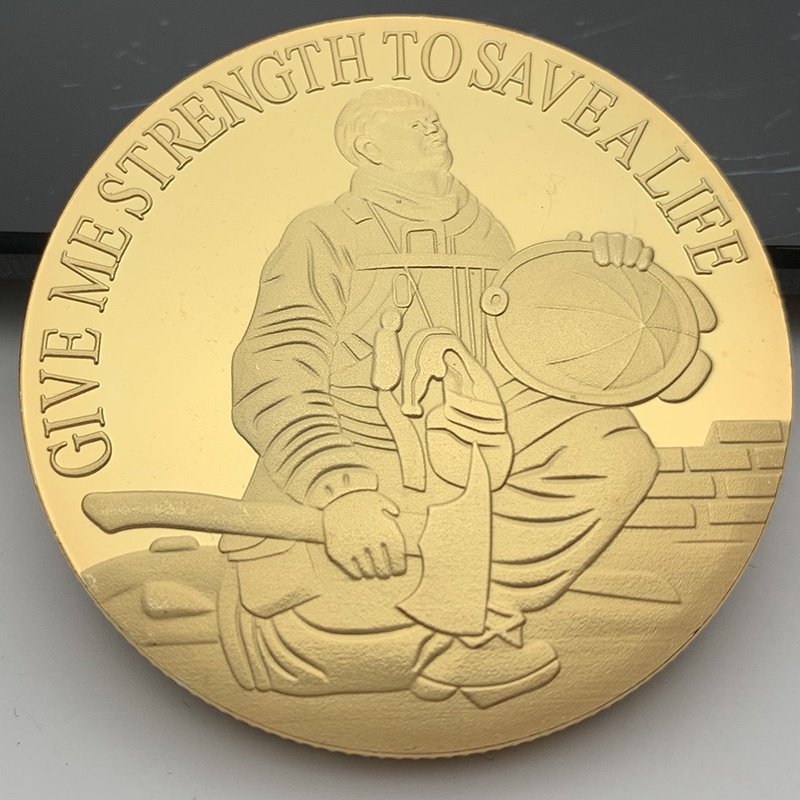 虧本 美國消防鍍金紀念幣 收藏幣牙仙子硬幣金幣工藝紀念章