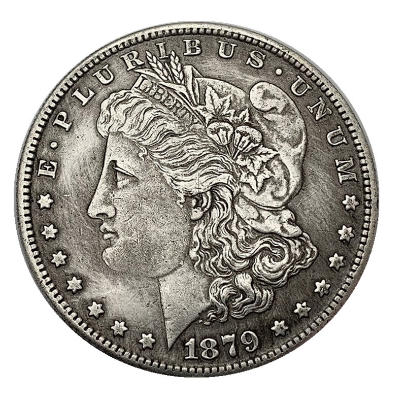 1879美國銀幣摩根銀元紀念幣 外幣鷹洋龍洋銀幣古錢幣銅質銀幣