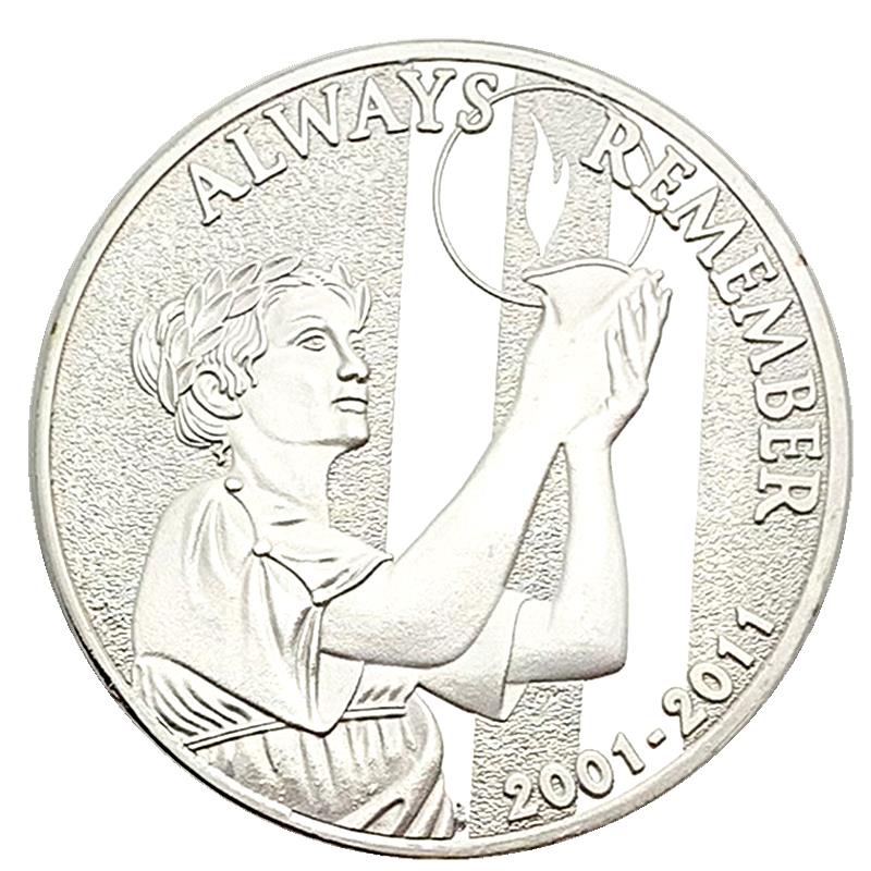 美國自由女神鍍銀紀念章 收藏幣自由和平幸運硬幣紀念幣