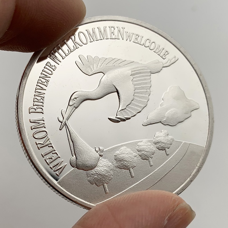 美國嬰兒寶貝鍍銀紀念幣 收藏幣天使牙仙子金幣硬幣紀念章