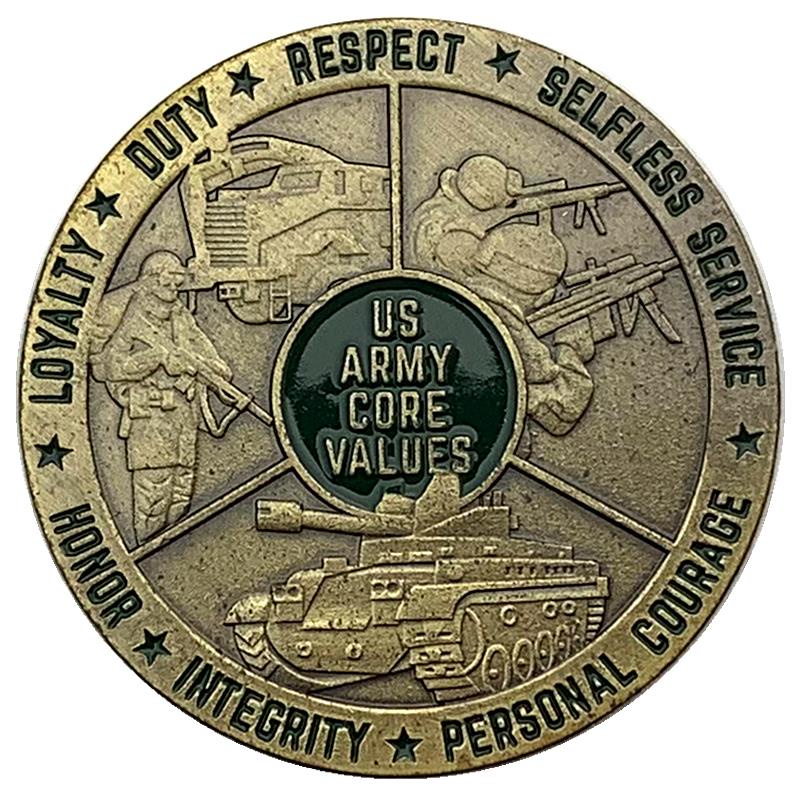 美國榮耀狙擊手幣鍍古青銅坦克硬幣 收藏幣彩繪工藝紀念幣紀念章