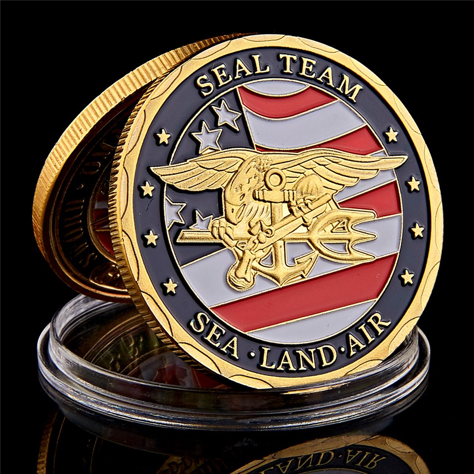 美國海盜鍍金紀念章 收藏幣工藝金幣彩繪硬幣紀念幣幸運幣