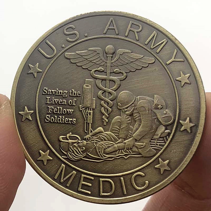 美國陸軍醫生青古銅紀念章 收藏幣工藝硬幣金幣紀念幣