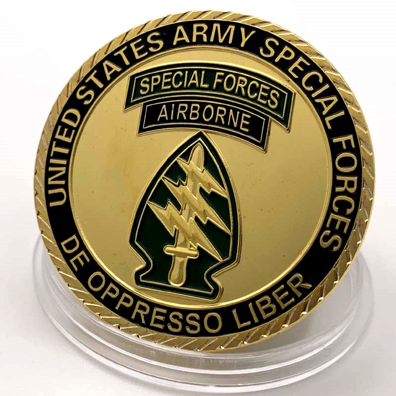 美國空軍部隊徽章鍍金紀念章 收藏幣金幣硬幣幸運紀念幣