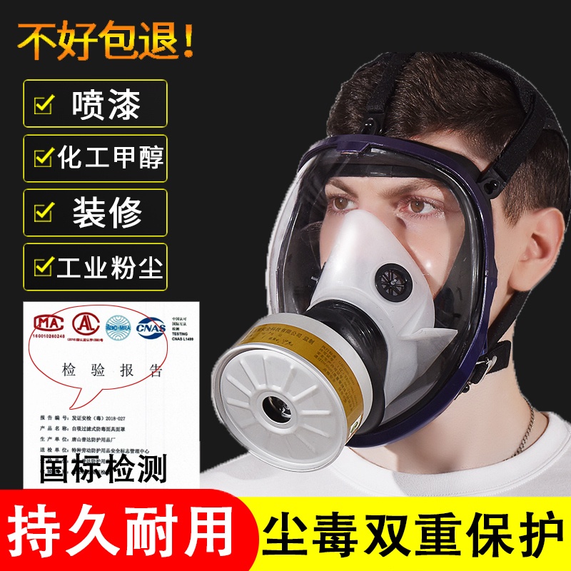 *優選繁星消毒面具防毒防煙面罩軍工模型噴漆全面罩口罩防塵放毒氧氣打農藥