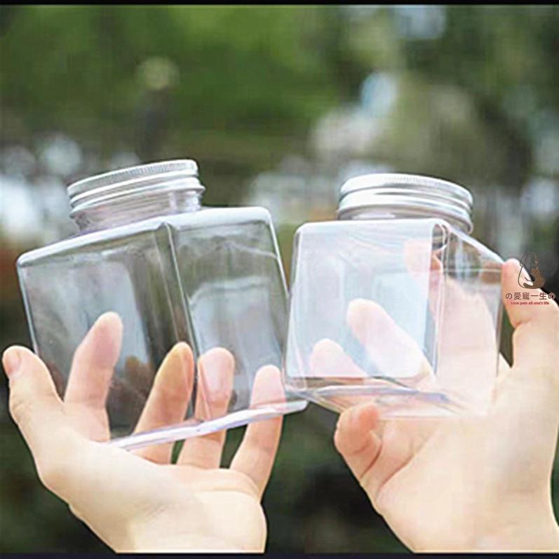 塑料方型斗魚魚缸 500毫升透明迷你生態微景觀魚缸小型養魚繁殖瓶