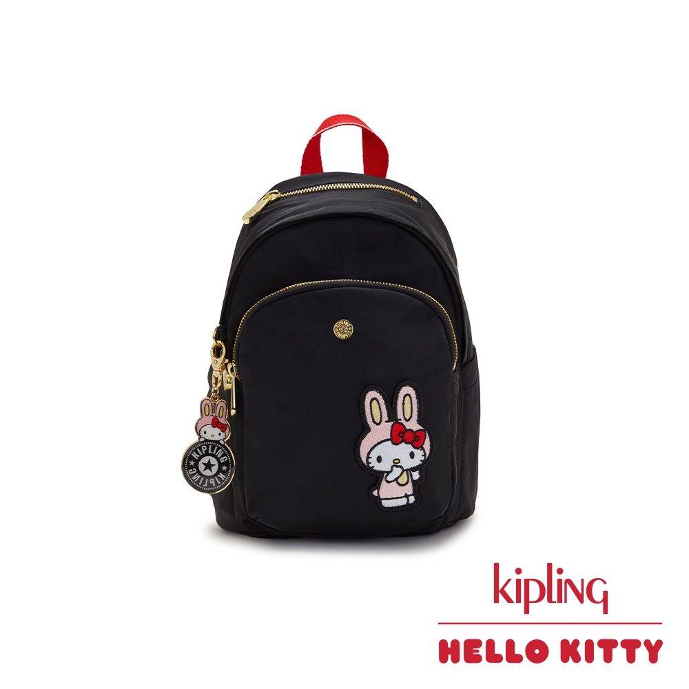 Kipling x HELLO KITTY福兔限定系列招財好運兔拉鍊式小巧收納後背包-DELIA MINI