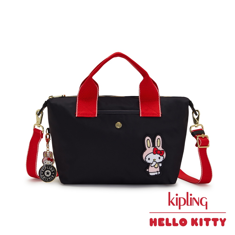 Kipling x HELLO KITTY福兔限定系列福運紅簡約手提肩背托特包-KALA MINI