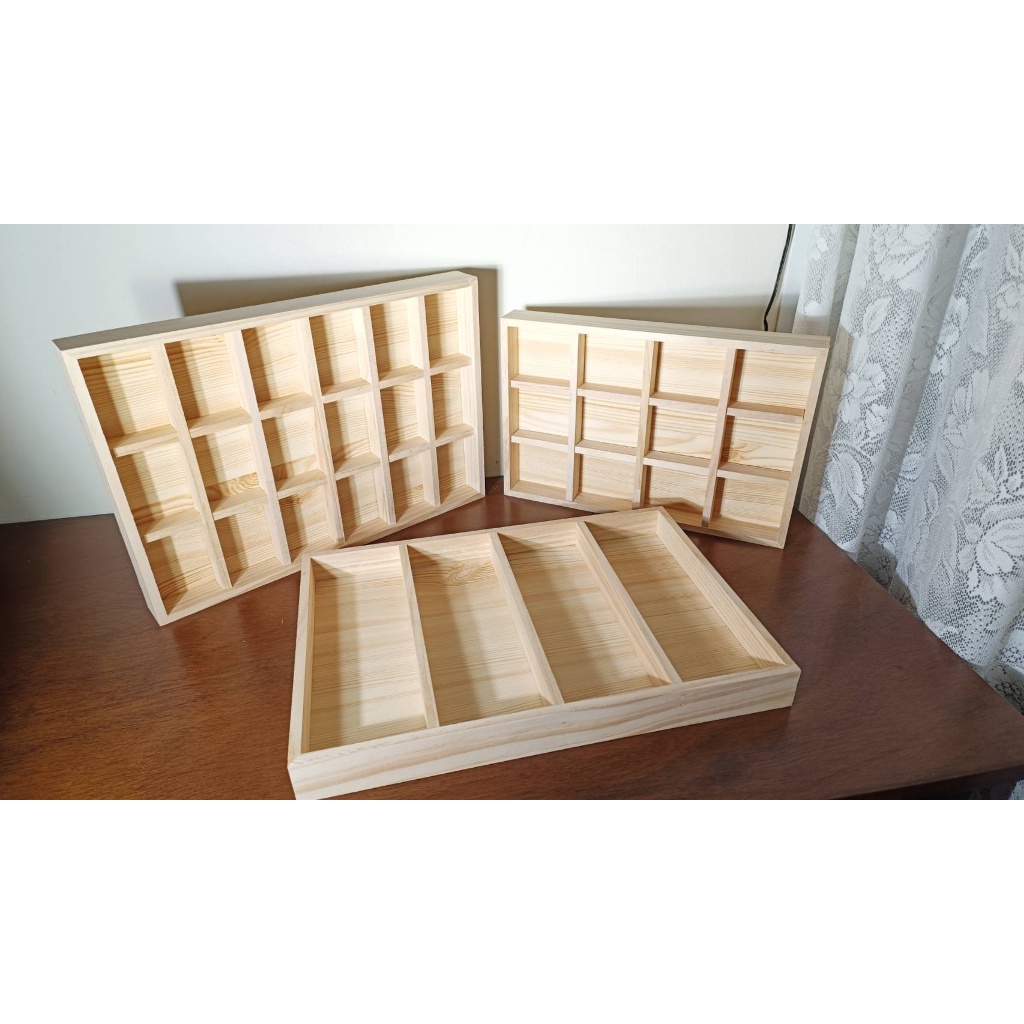 🔸質感木質木製手珠墜子收納盒🔹4格/6格/12格/18格木盒