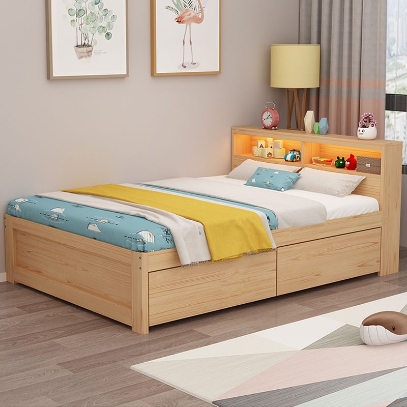 熱賣免郵 破損補發 兒童床 實木單人床 1米小型床 鬆木工廠直銷 儲物床 書架床小戶型定製 WMBM