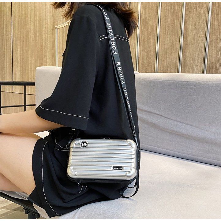 ZSK側背包 2023春夏款個性創意行李箱包迷你硬殼旅行包箱子包夏天斜挎小包