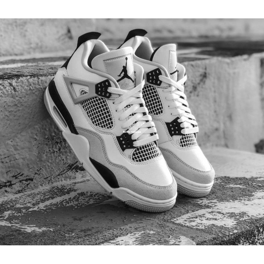 Air Jordan 4 Military Black 白水泥 灰白黑 籃球鞋 DH6927-111