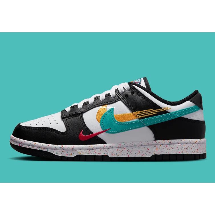 Nike Dunk Low Multi Color Swoosh 彩虹 熊貓 板鞋FD4623-131