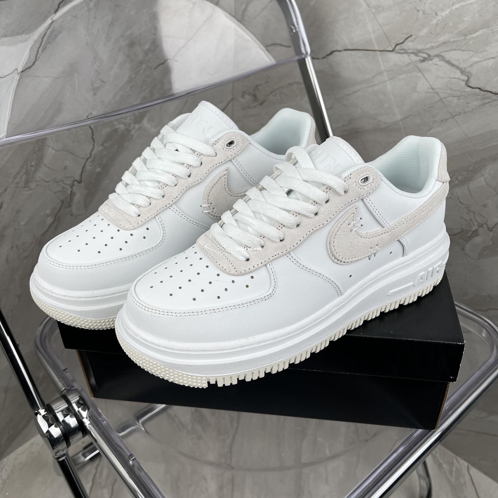 Nike Air Force 1 Luxe 鋸齒 骨白 厚底 AF1 麂皮 DD9605-100