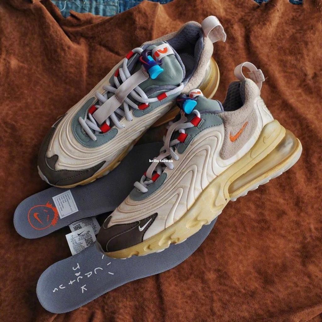 Travis Scott x Nike Air Max 270 React 土黃 仙人掌 慢跑鞋 CT2864-200