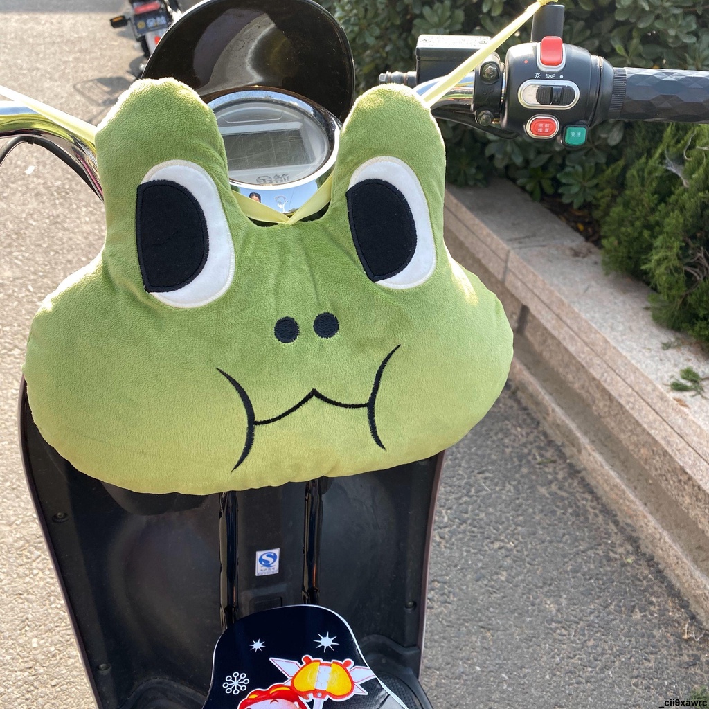前置防護#電動車摩托車兒童前置防撞頭防碰頭墊寶寶青蛙防撞包電瓶車防撞墊