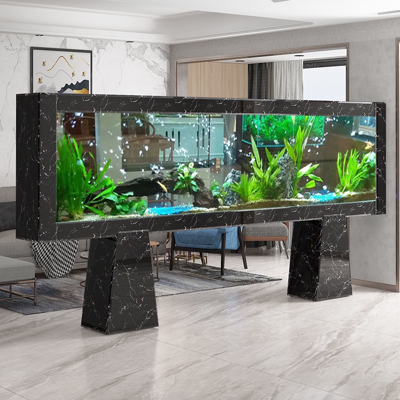 魚缸水族箱客廳生態龍魚缸懶人免換水3米中大型底濾超白玻璃定制