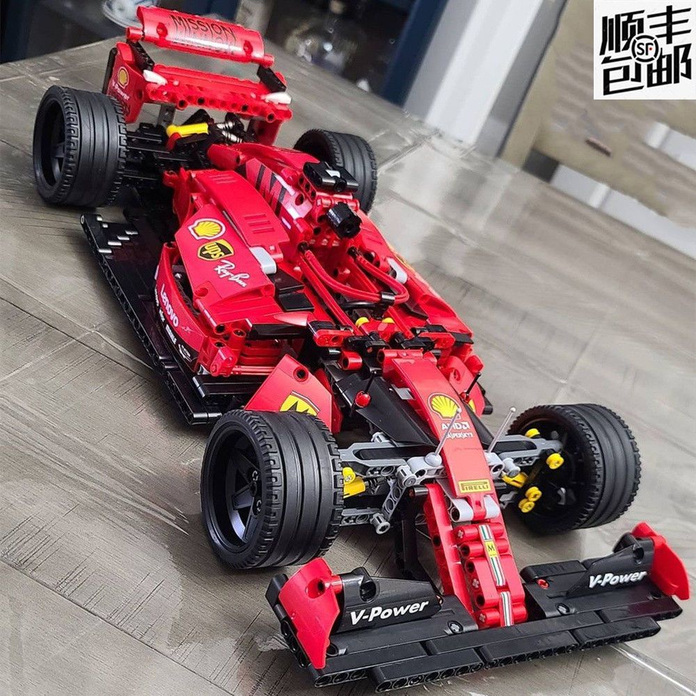樂高積木 兼容樂高F1方程式超級賽車法拉利488成人高難度拼裝跑車積木玩具