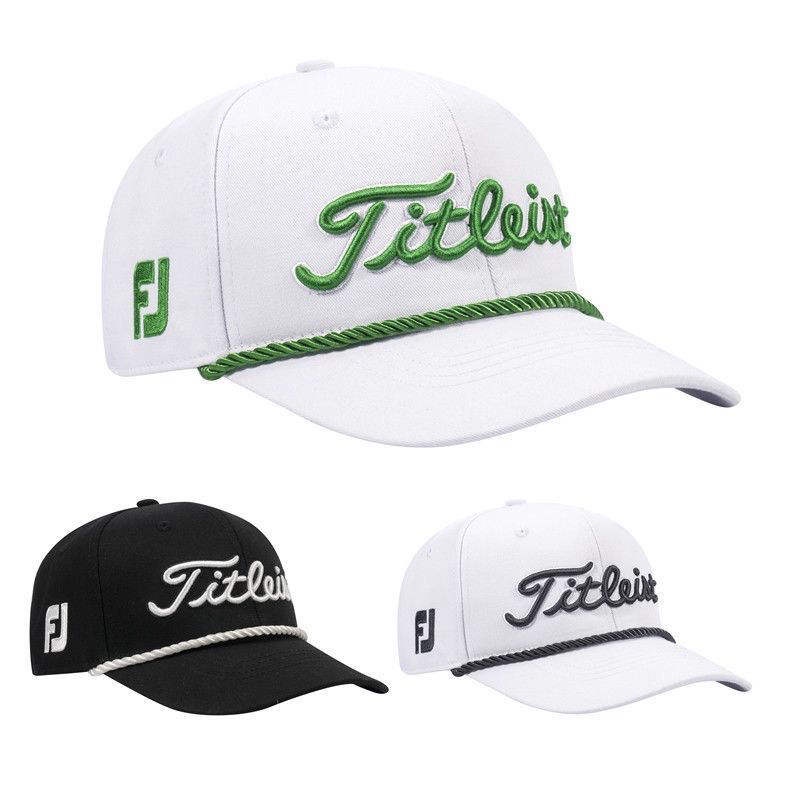 【Titleist】新款高爾夫棒球帽子 男女時尚運動吸汗透氣球帽棉料白色 MZ06登山