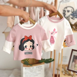 ✨HELLOBABY童裝店✨ 百搭衣服 女童長袖 t恤春秋純棉長袖2023新款薄款洋氣 1-3歲2百搭打底衫嬰兒上衣