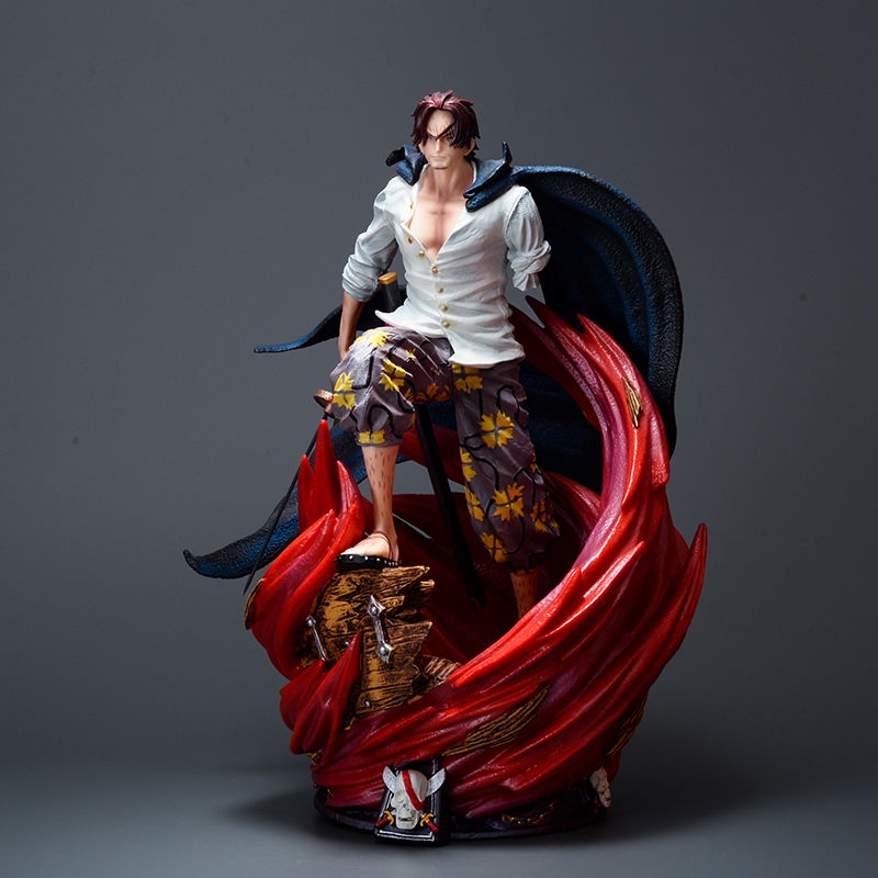 超大號LS紅發香克斯 海賊王手辦 GK四皇香克斯可發光模型場景擺件【世順屋】